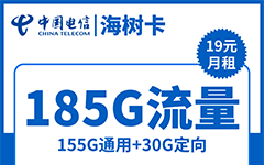 电信海树卡19元/185G