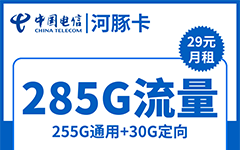 电信河豚卡29元/285G