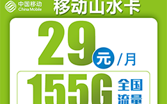 重庆移动山水卡29元/155G
