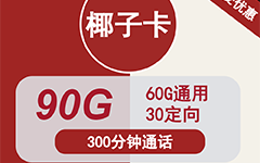 联通椰子卡19元/90G/300分钟