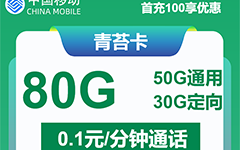 移动青苔卡29元/80G