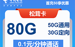 电信松茸卡29元/80G